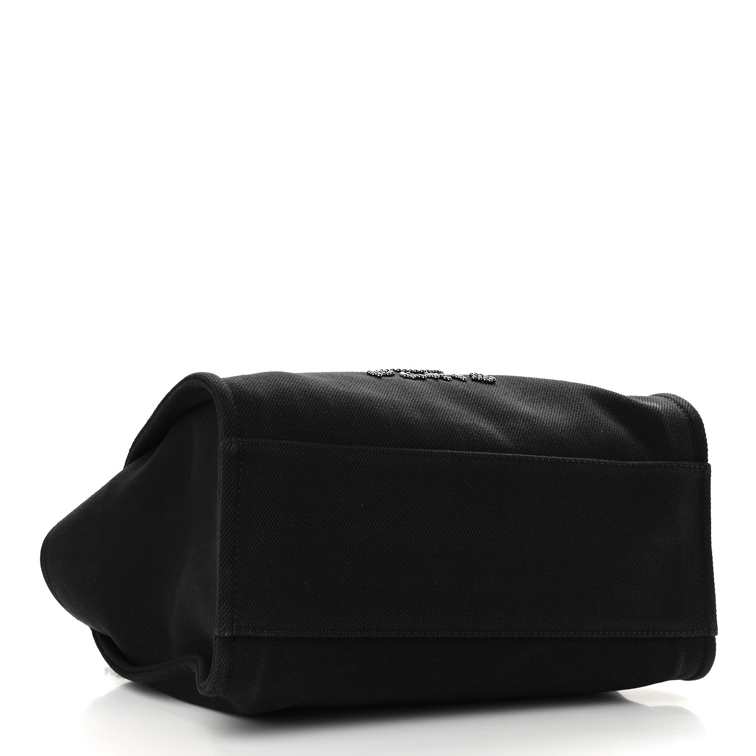 Chanel Canvas Pearl Medium Deauville Tote Black 4 of 10