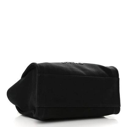 Chanel Canvas Pearl Medium Deauville Tote Black 4 of 10