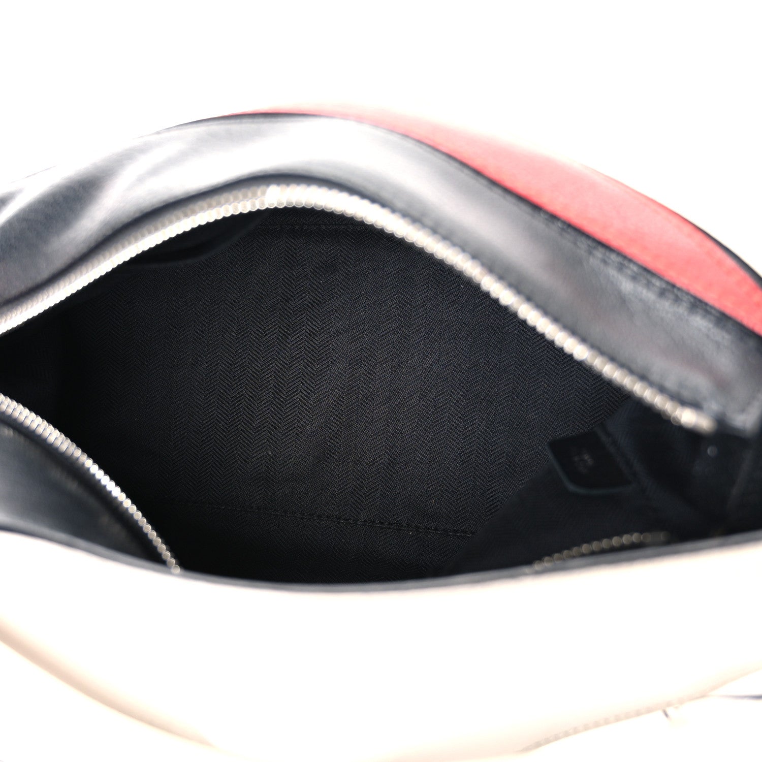 Loewe Calfskin Colorblock Medium Puzzle Bag White Red Black 5 of 14