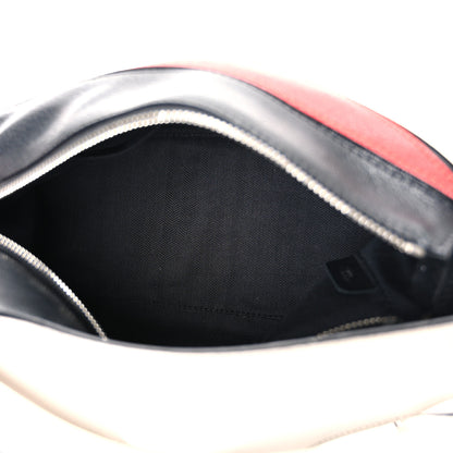 Loewe Calfskin Colorblock Medium Puzzle Bag White Red Black 5 of 14