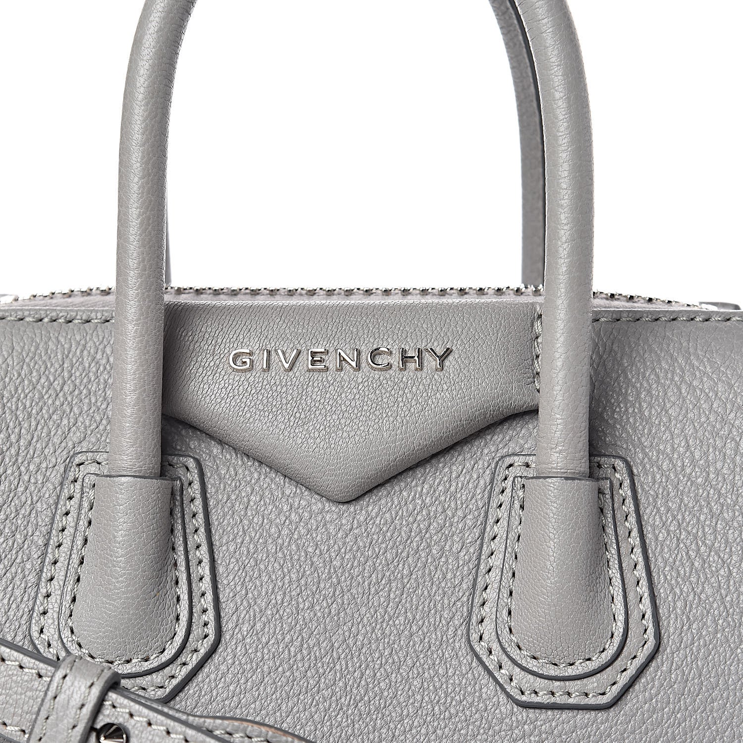 Givenchy Sugar Goatskin Mini Antigona Pearl Grey 19 of 19