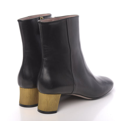 Gucci Calfskin Diamond Heel Ankle Boots 37 Black 4 of 9