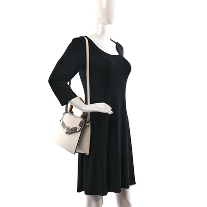 Gucci Calfskin Snakeskin Small Lilith Top Handle Bag White 2 of 13