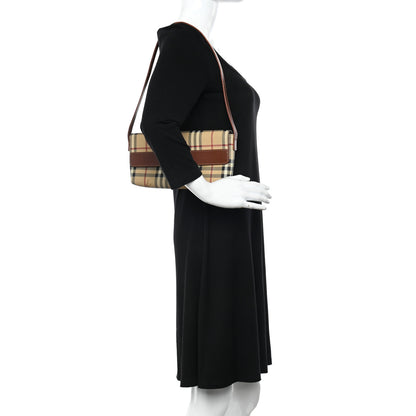 Burberry Haymarket Check Shoulder Bag Red 2 of 16