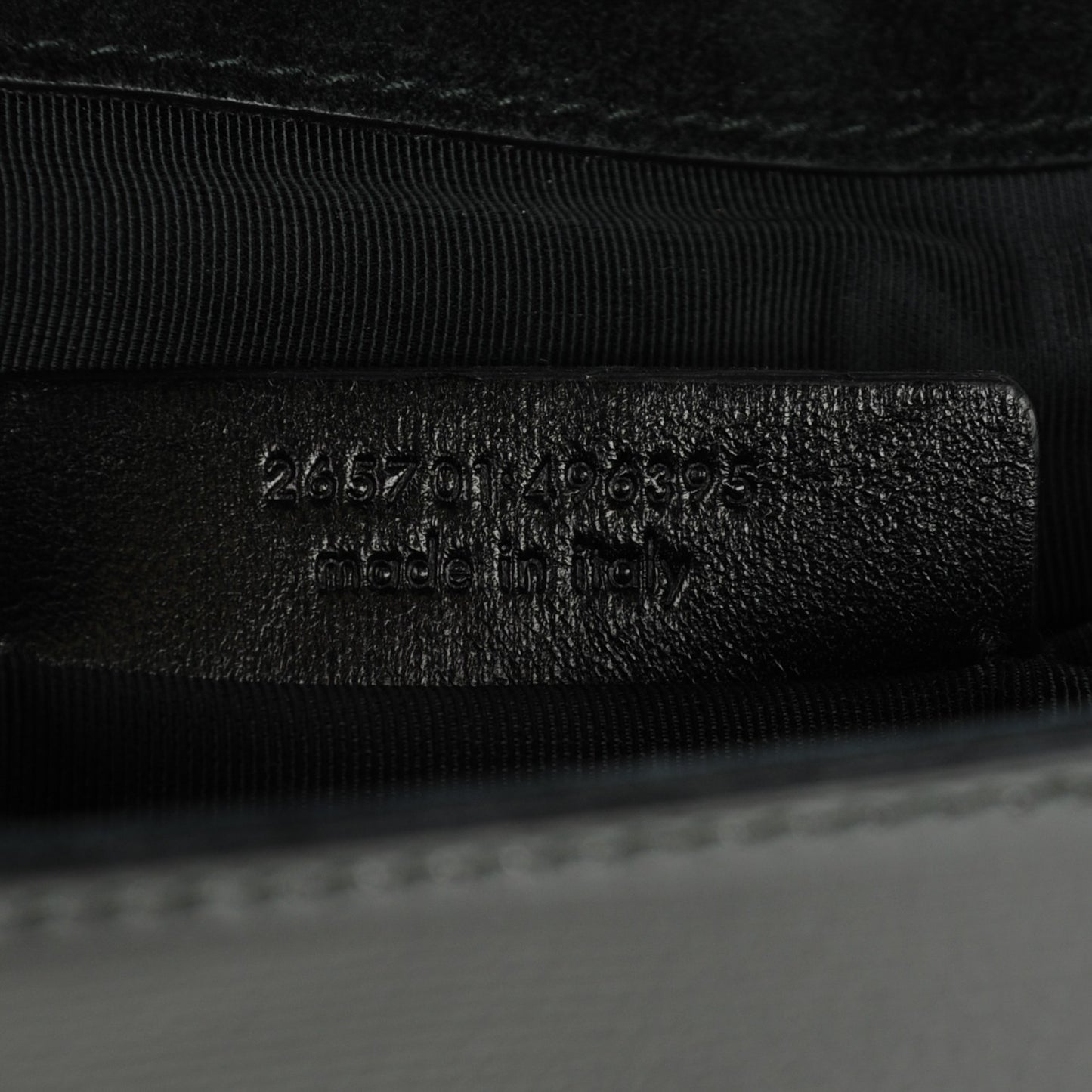 Textured Patent Classic Y Ligne Clutch Black