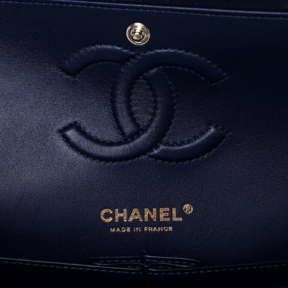 Chanel Caviar Quilted Medium Double Flap Dark Blue 6 of 12