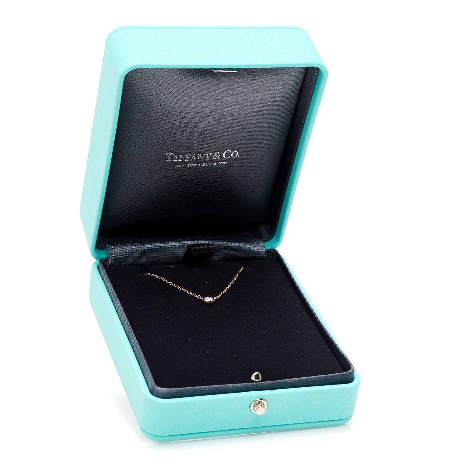 Tiffany 18K Rose Gold Diamond .24ct Elsa Peretti Diamonds by the Yard Pendant Necklace 6 of 6