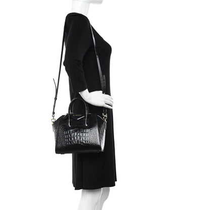Givenchy Calfskin Crocodile Embossed Mini Antigona Black 2 of 13