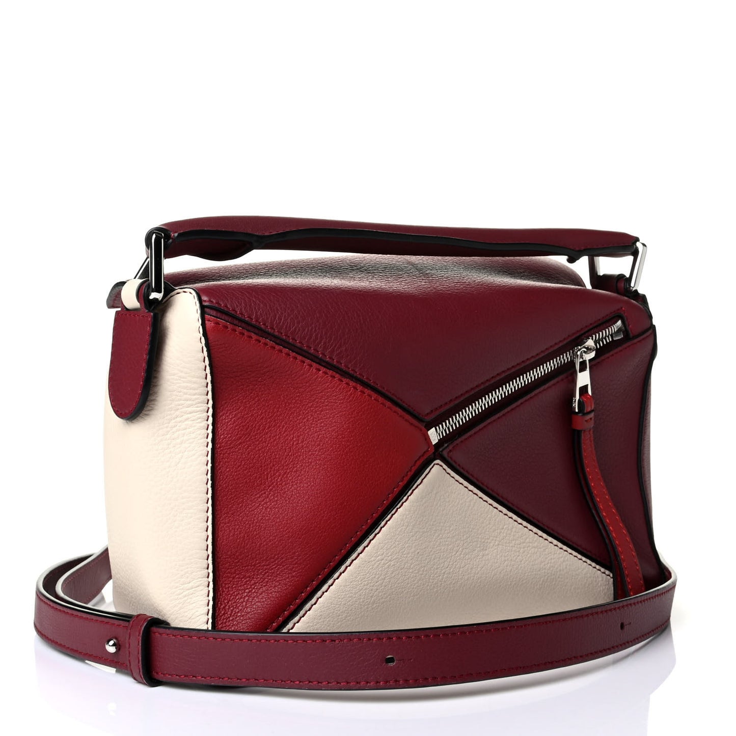 Calfskin Small Puzzle Bag Wine Garnet