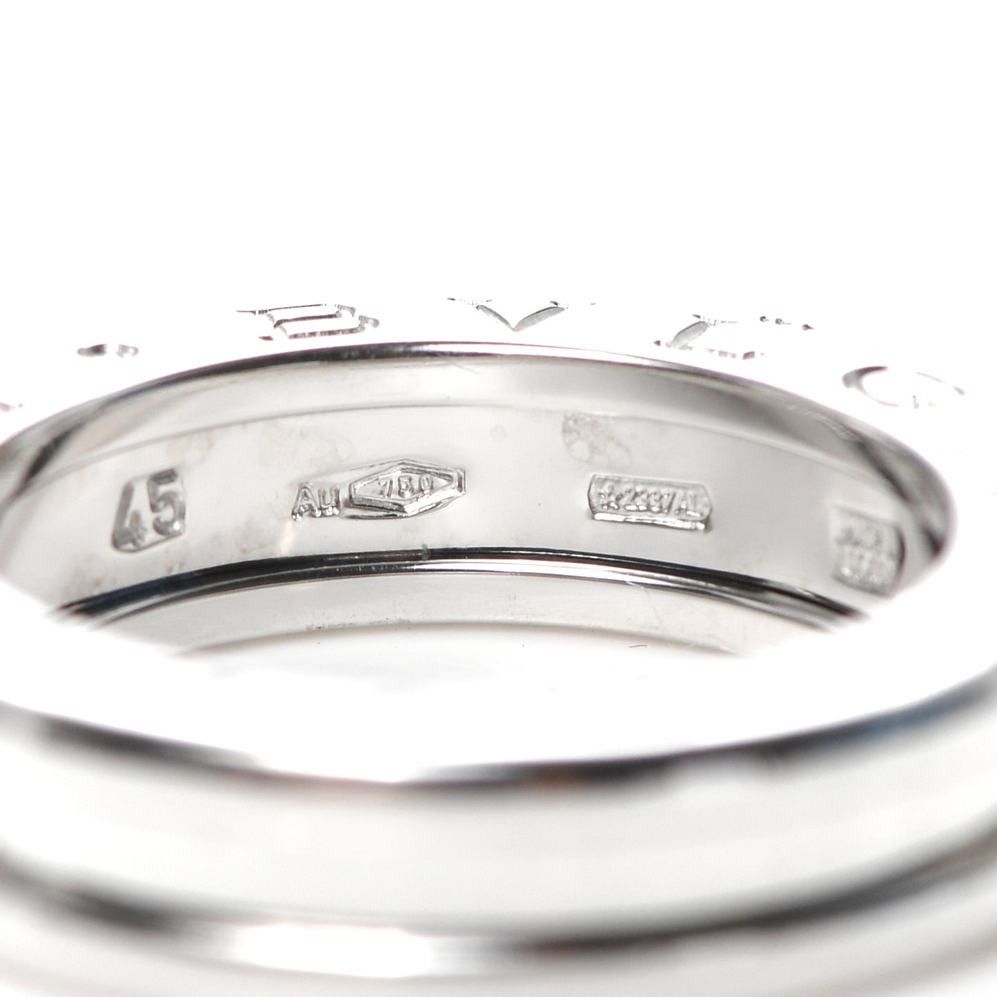18K White Gold B.Zero1 One-Band Ring 45 3.25