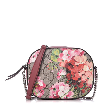 Gucci GG Supreme Monogram Blooms Mini Chain Shoulder Bag Beige Multicolor Dry Rose 1 of 8