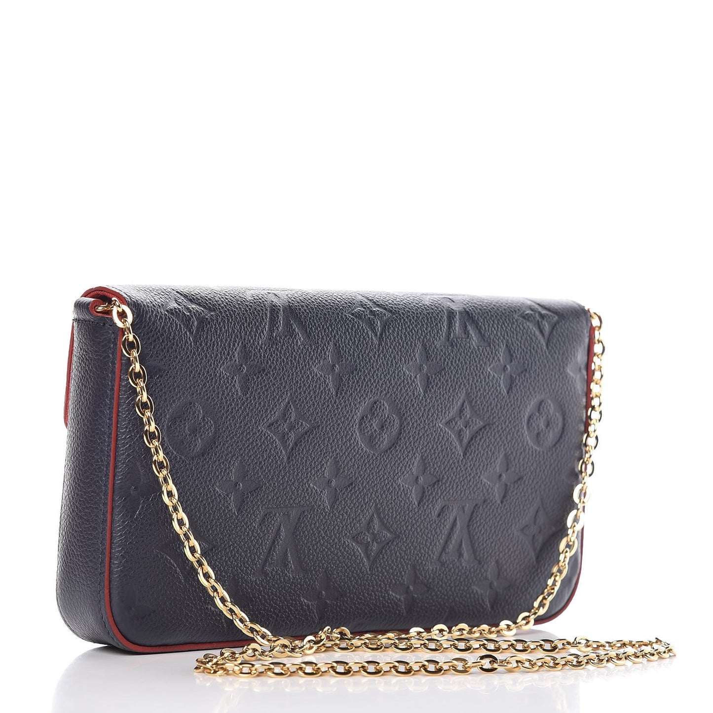 Empreinte Pochette Felicie Chain Wallet Marine Rouge