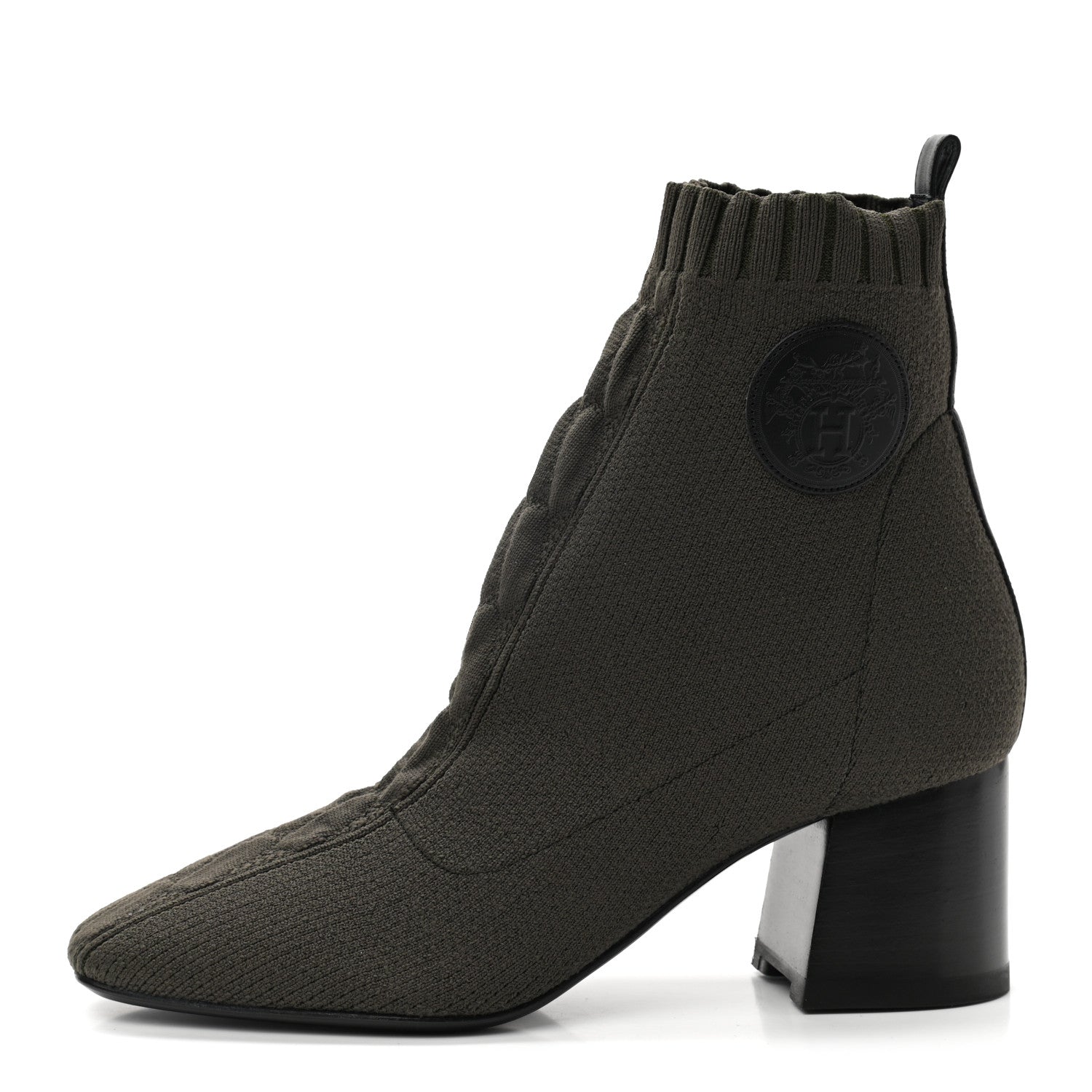 Hermes Knit Calfskin Volver 60 Ankle Boots 36 Sottobosco 1 of 7