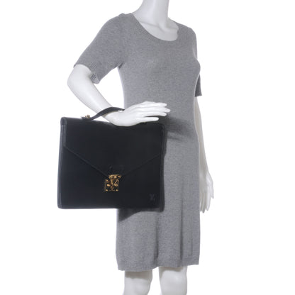 Louis Vuitton Epi Porte-Documents Briefcase Black 2 of 10