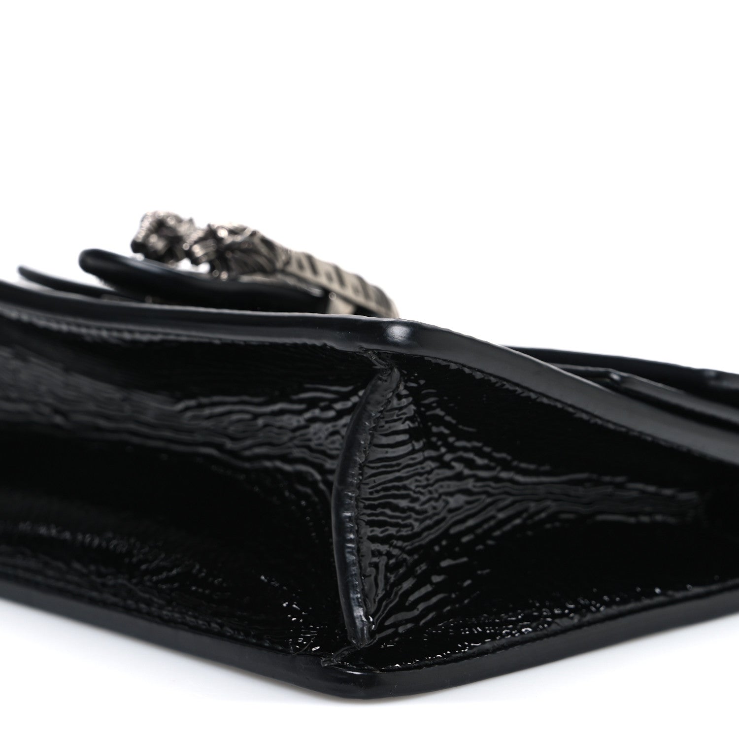 Gucci Crinkled Patent Mini Dionysus Shoulder Bag Black 9 of 9