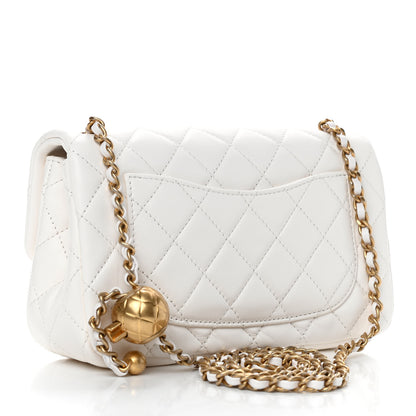 Chanel Lambskin Quilted Mini Rectangular Pearl Crush Flap White 3 of 9