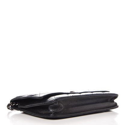 Chanel Aged Calfskin Reissue Wallet On Chain WOC Black 4 of 12