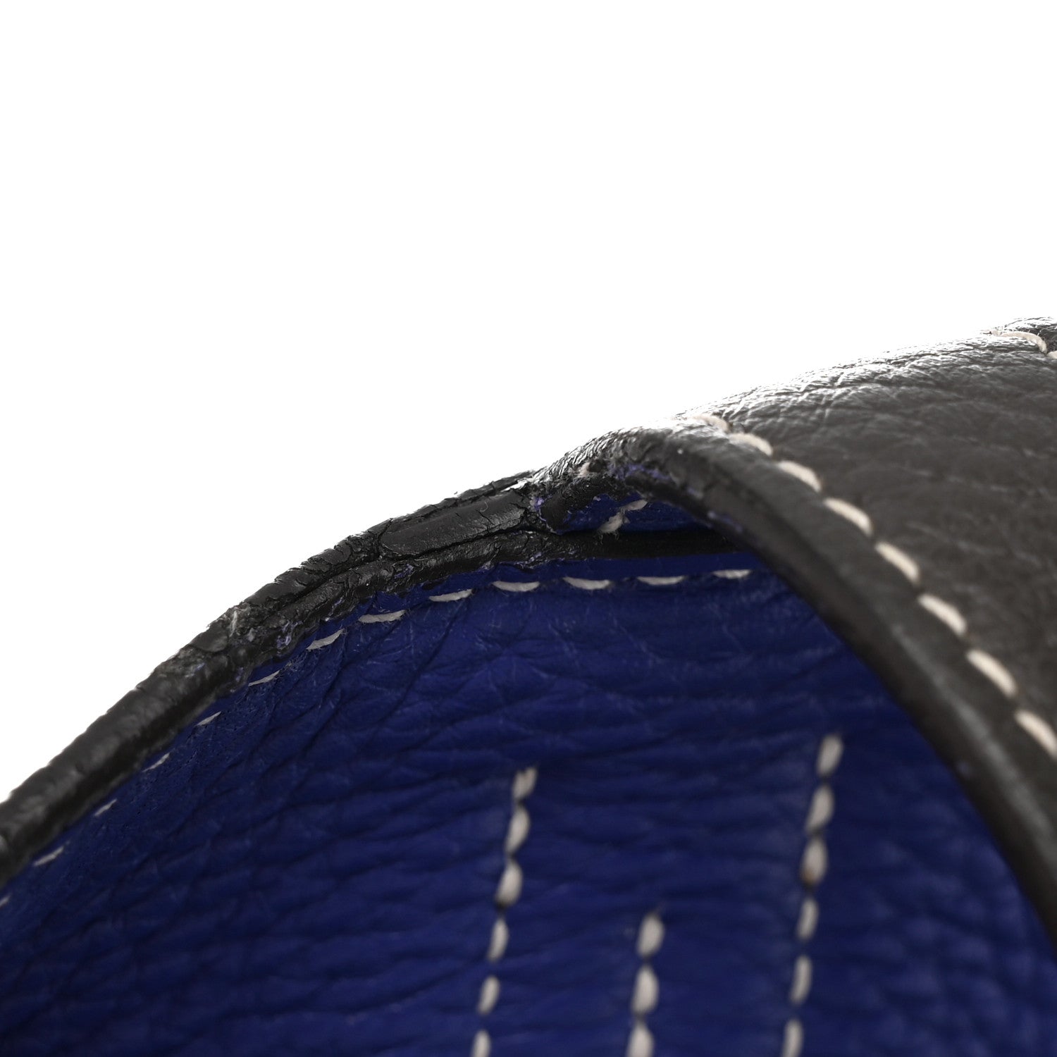 Hermes Taurillon Clemence Double Sens 36 Reversible Tote Graphite Bleu Electrique 13 of 14