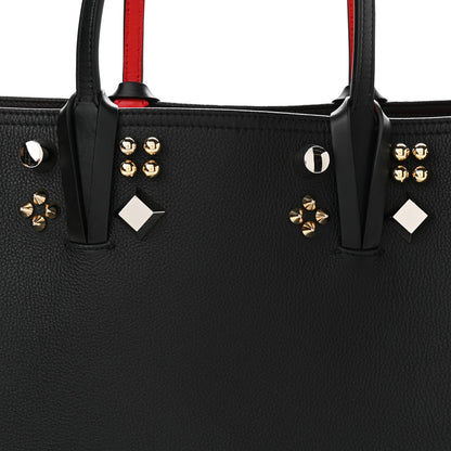 Christian Louboutin Calfskin Empire Spike Studded East West Cabata Tote Black 8 of 12