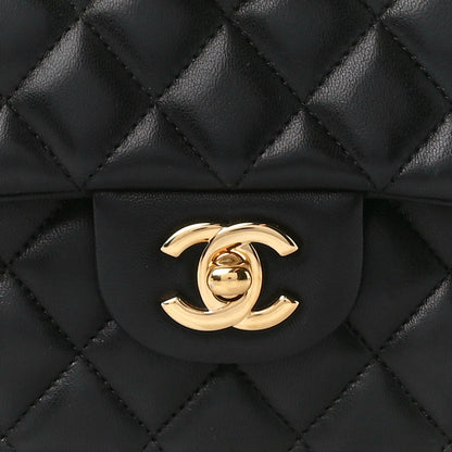 Chanel Lambskin Quilted Medium Double Flap Black 9 of 11