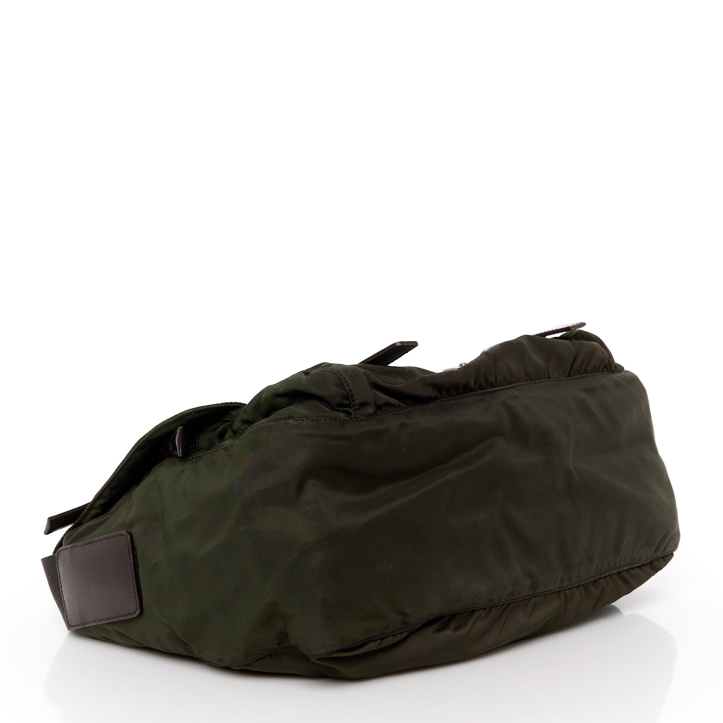 Tessuto Nylon Saffiano Vela Messenger Bag Khaki