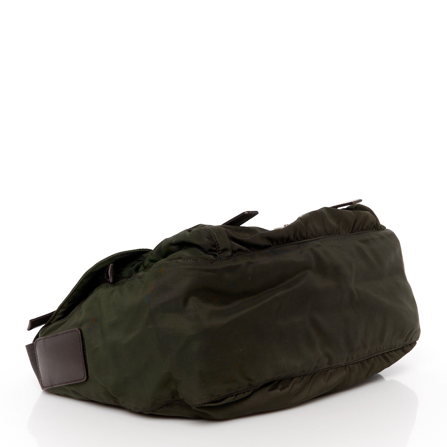 Prada Tessuto Nylon Saffiano Vela Messenger Bag Khaki 4 of 12