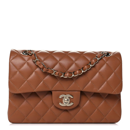 Chanel Lambskin Quilted Small Double Flap Brown 1 of 11