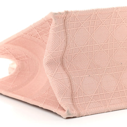 Christian Dior Canvas Embroidered Cannage Medium Book Tote Bois De Rose 9 of 13