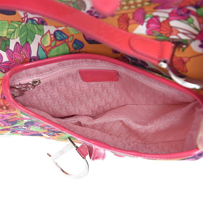 Christian Dior Canvas Floral Saddle Bag Multicolor 5 of 10