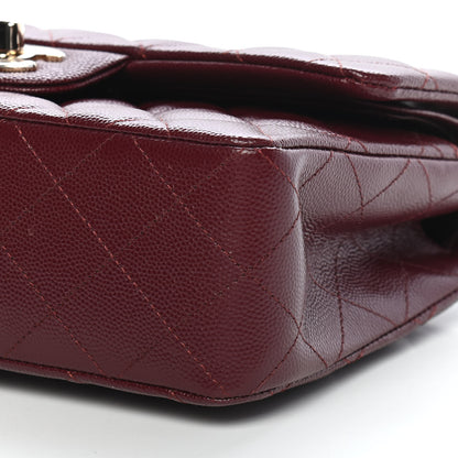Chanel Caviar Quilted Small Double Flap Burgundy 8 of 8