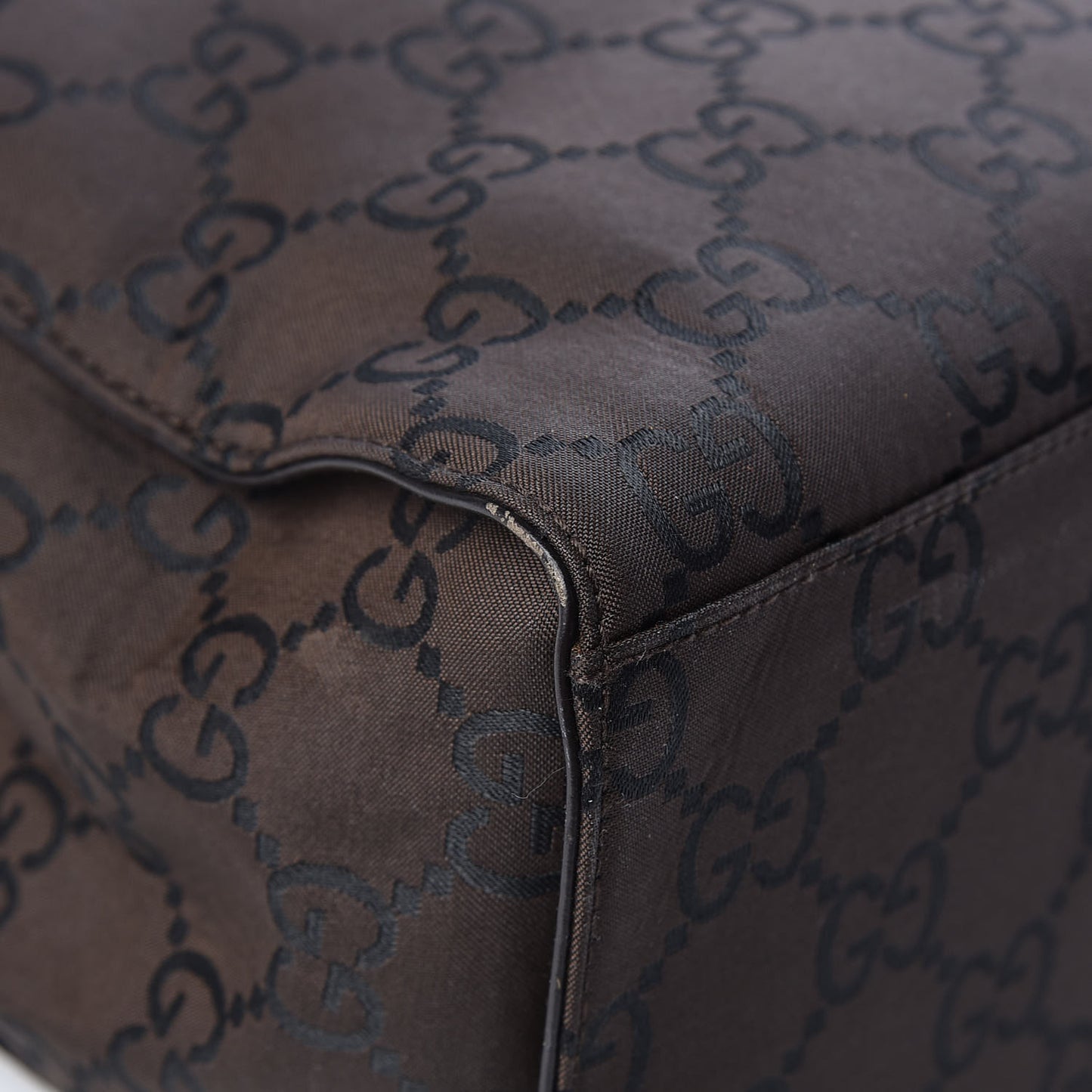 Monogram Bamboo Top Handle Tote Dark Brown