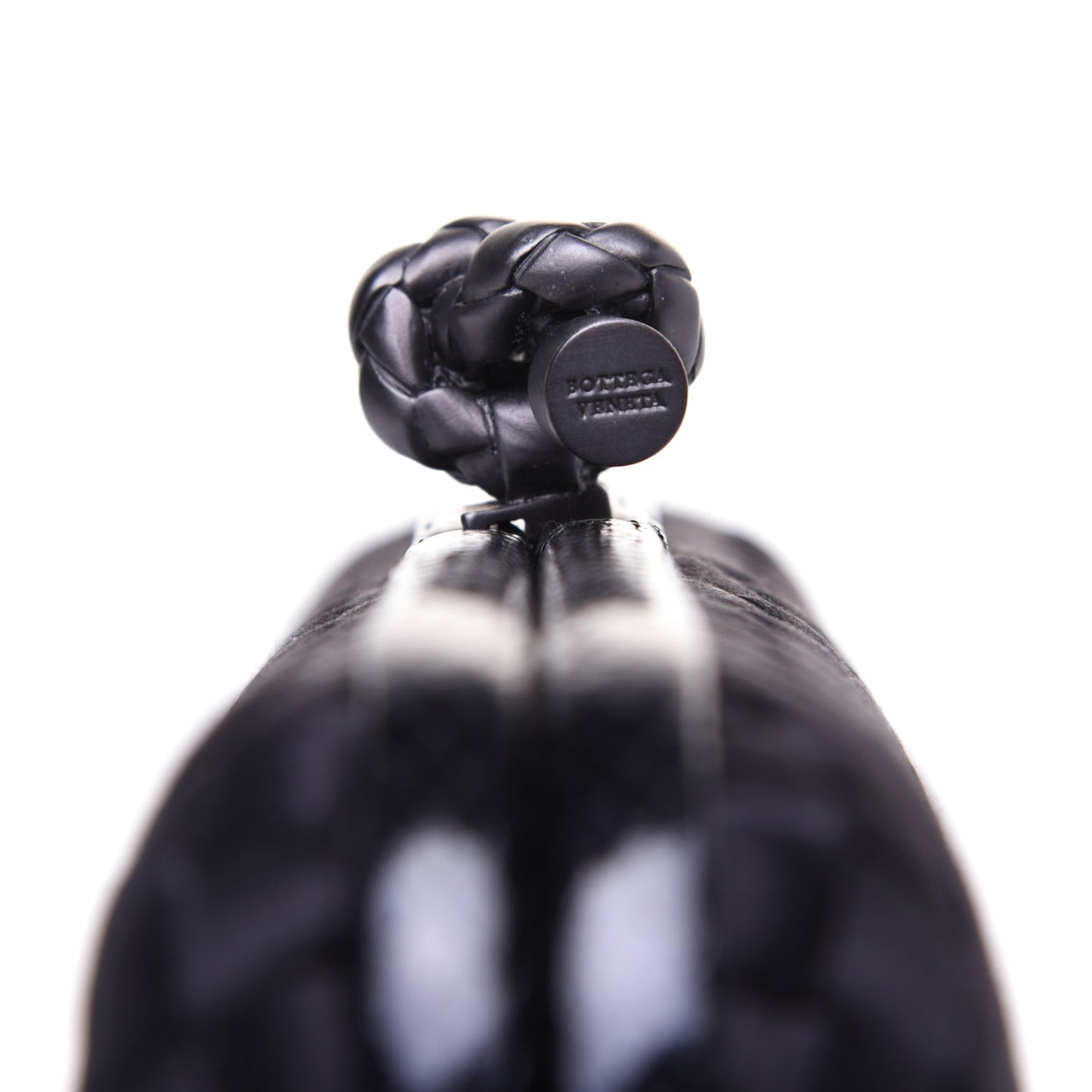 Satin Ayers Intreccio Impero Stretch Knot Clutch Black