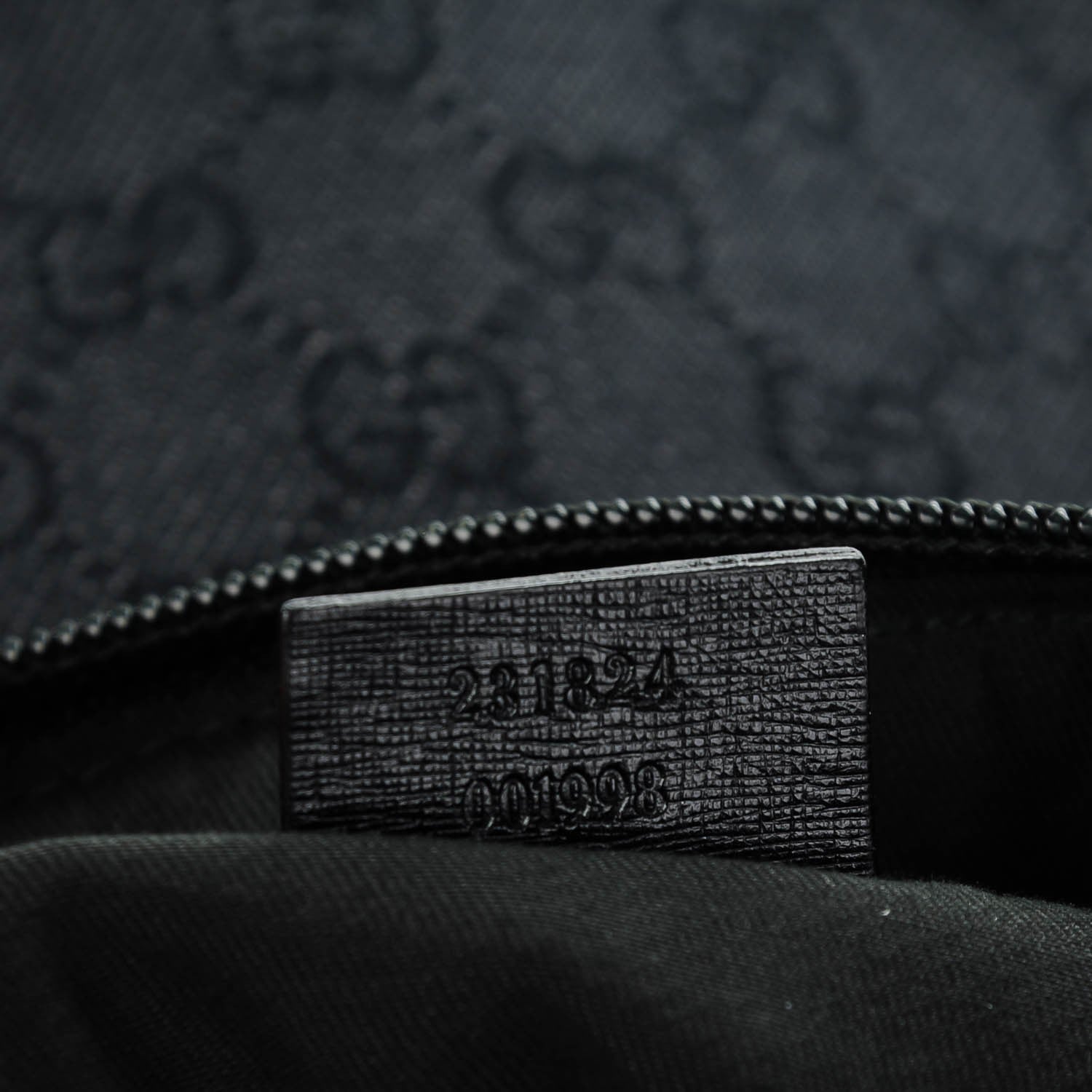Gucci Denim Monogram Half Moon Hobo Black 6 of 7