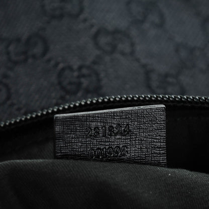 Gucci Denim Monogram Half Moon Hobo Black 6 of 7