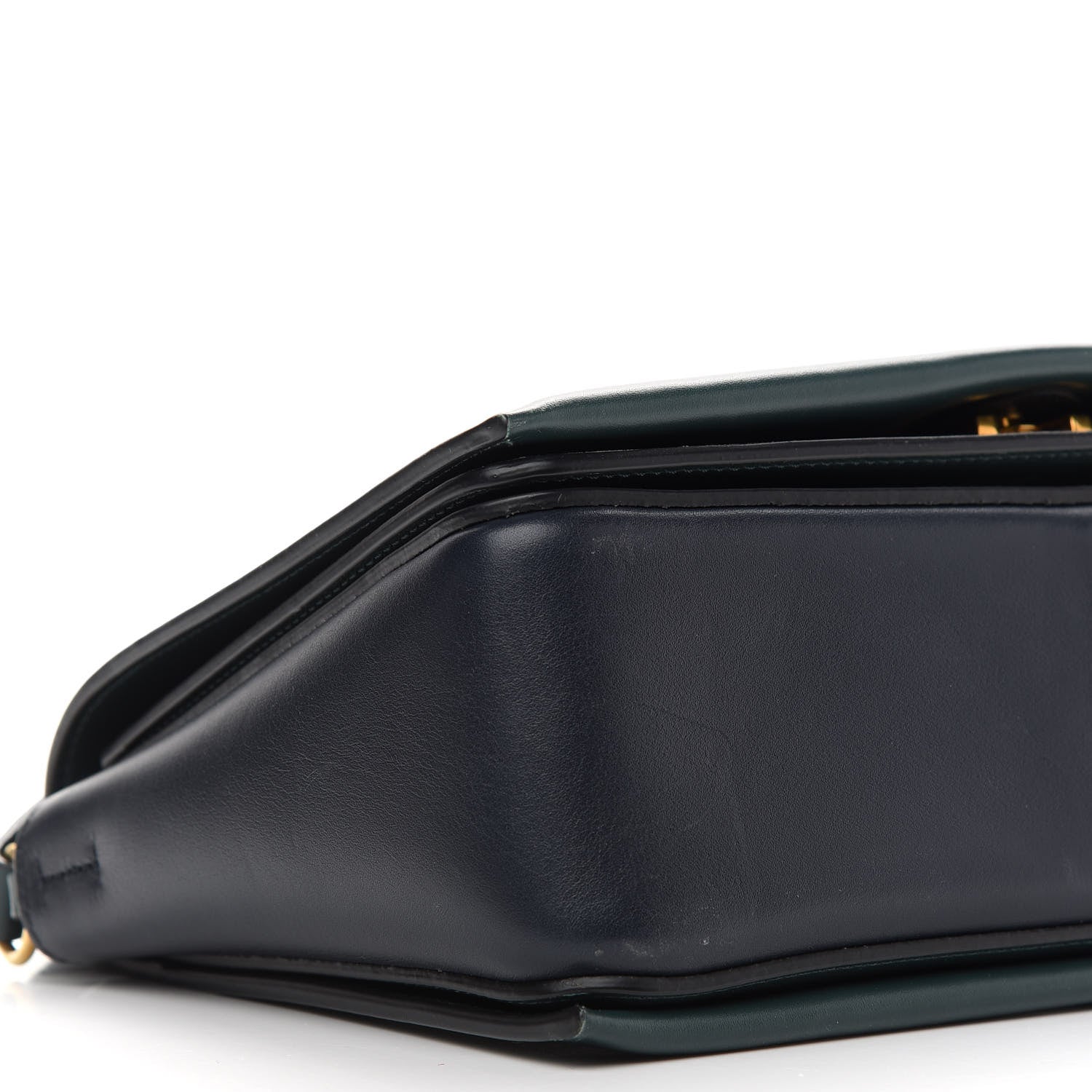 Celine Shiny Smooth Calfskin Medium Frame Shoulder Bag Amazone Dark Navy 8 of 9
