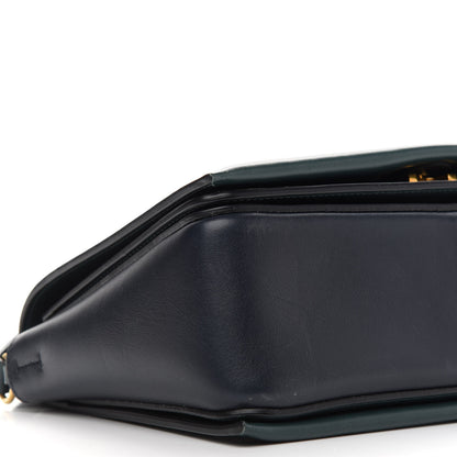 Celine Shiny Smooth Calfskin Medium Frame Shoulder Bag Amazone Dark Navy 8 of 9