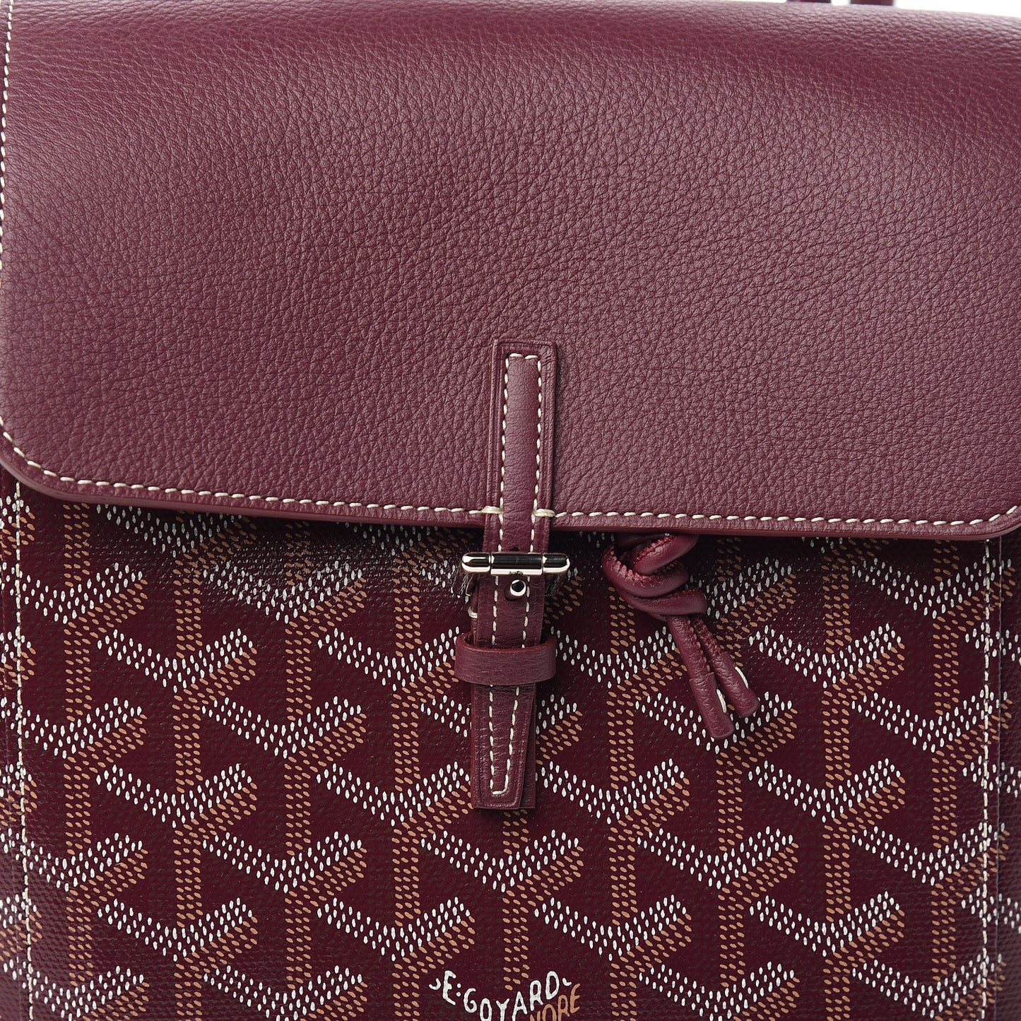 Goyardine Calfskin Mini Alpin Backpack Bordeaux