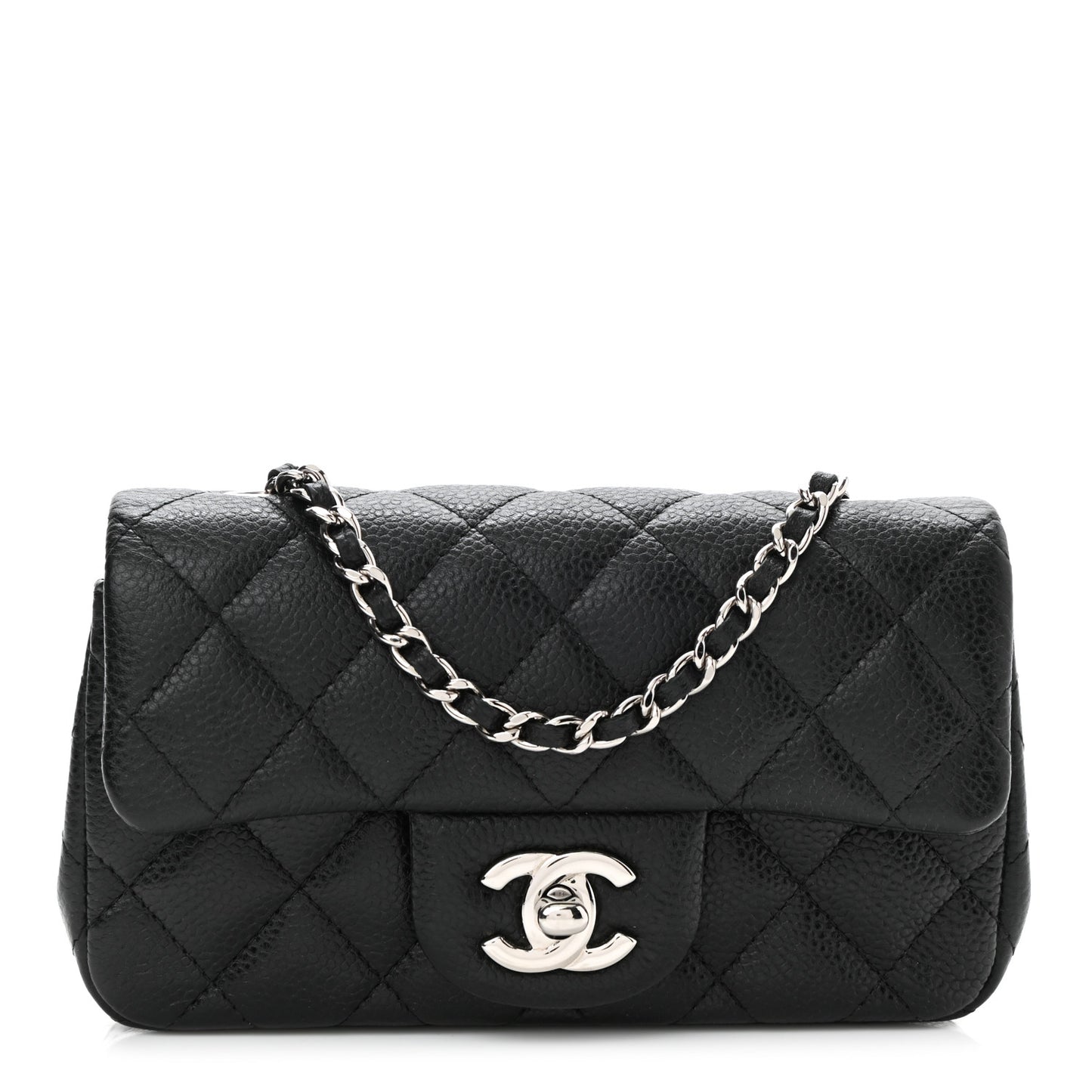 Caviar Quilted Extra Mini Flap Black