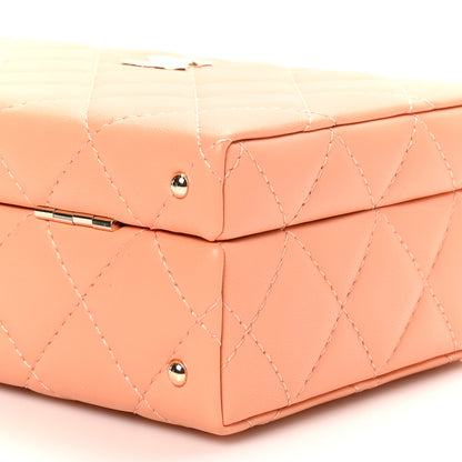 Chanel Lambskin Quilted Small CC Top Handle Box Bag Light Orange 9 of 10