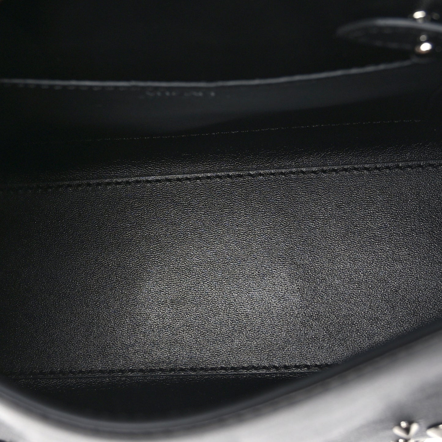 Grained Calfskin Spiked Small La Medusa Top Handle Bag Black
