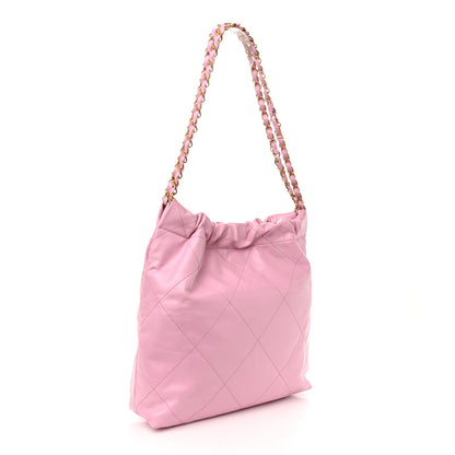 Chanel Shiny Calfskin Quilted Small Chanel 22 Lilac 4 of 11