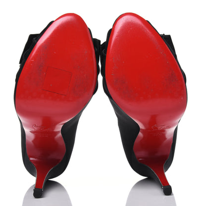 Christian Louboutin Crepe Satin Madame Butterfly 120 Pumps 38.5 Black 5 of 15