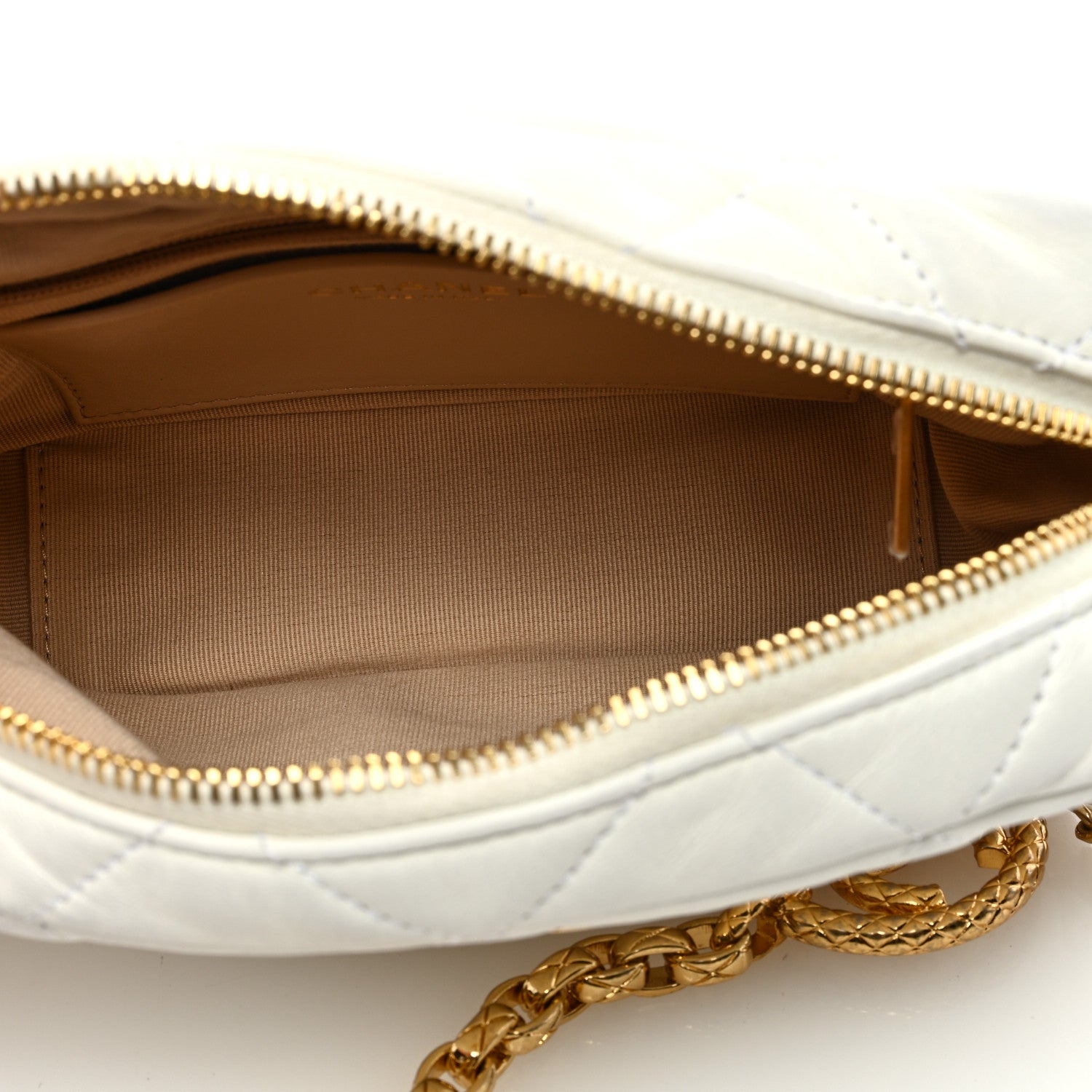 Chanel Lambskin Pearl Quilted CC Mini Camera Case White 5 of 11