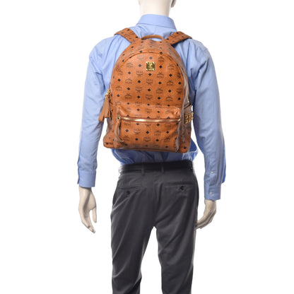 MCM Visetos Medium Side Studs Stark Backpack Cognac 2 of 14