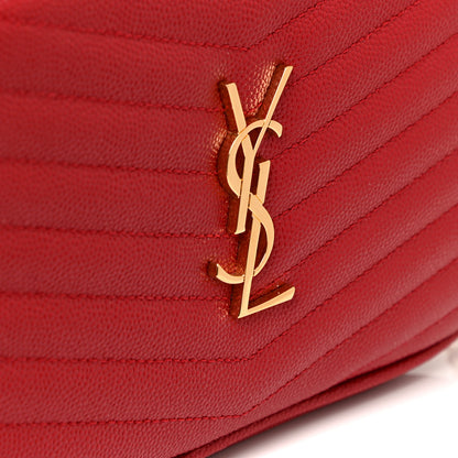 Saint Laurent Grain De Poudre Matelasse Monogram Mini Lou Camera Bag Eros Red 10 of 12