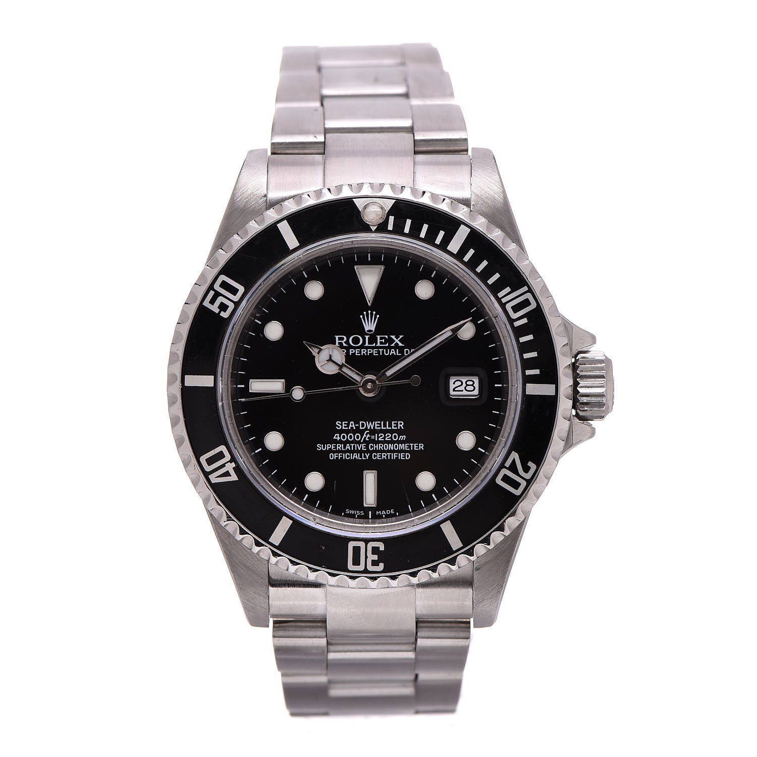 Rolex Stainless Steel 40mm Sea-Dweller Oyster Perpetual Watch Black 16600 1 of 6