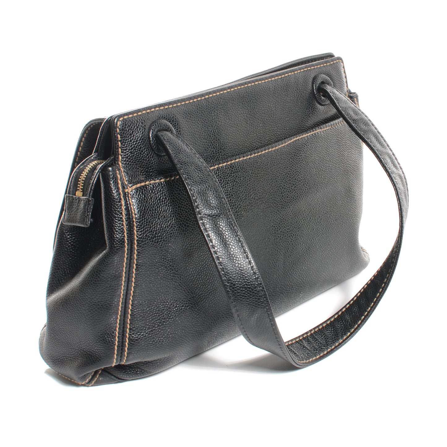 Caviar CC Shoulder Bag Black
