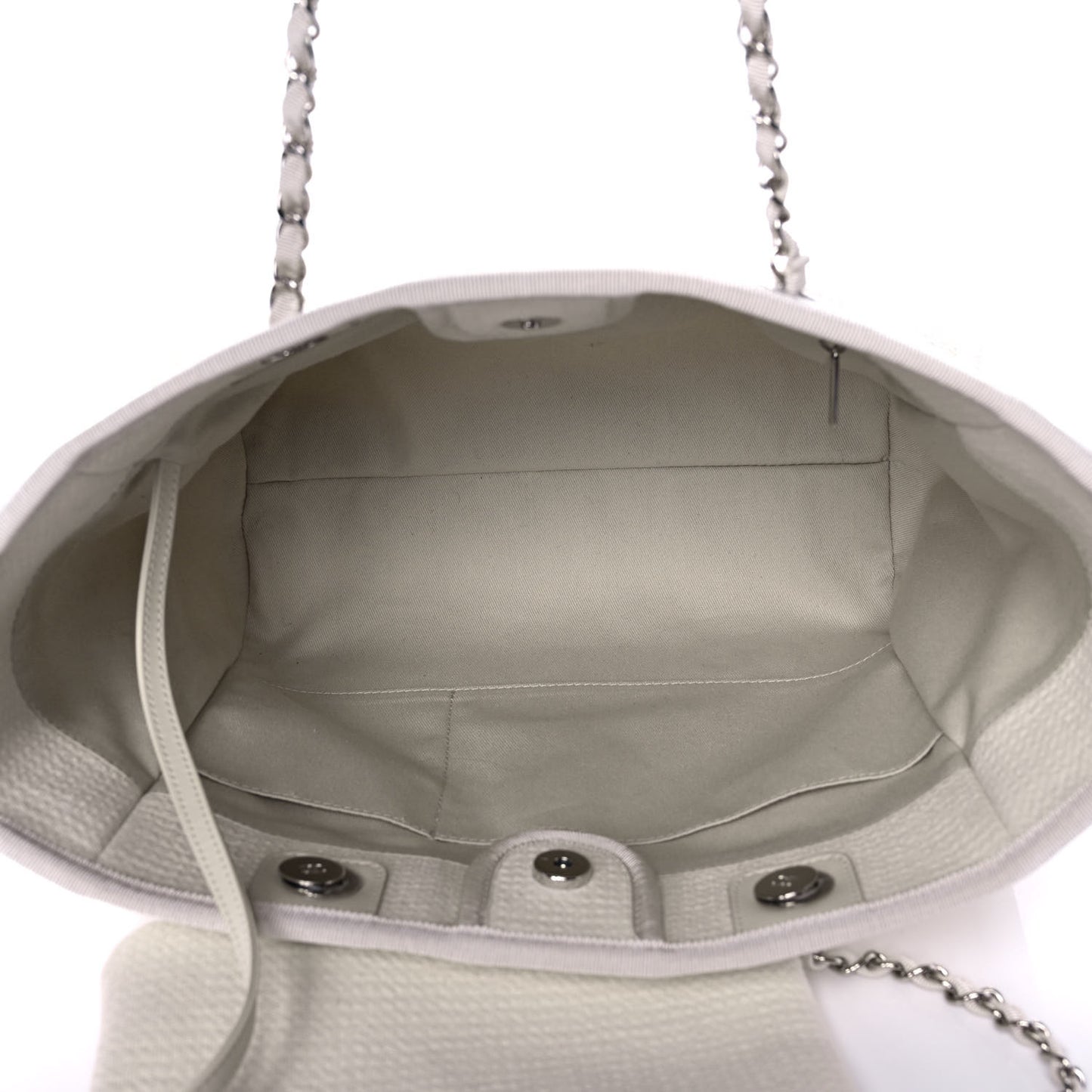 Mixed Fibers Small Deauville Tote White