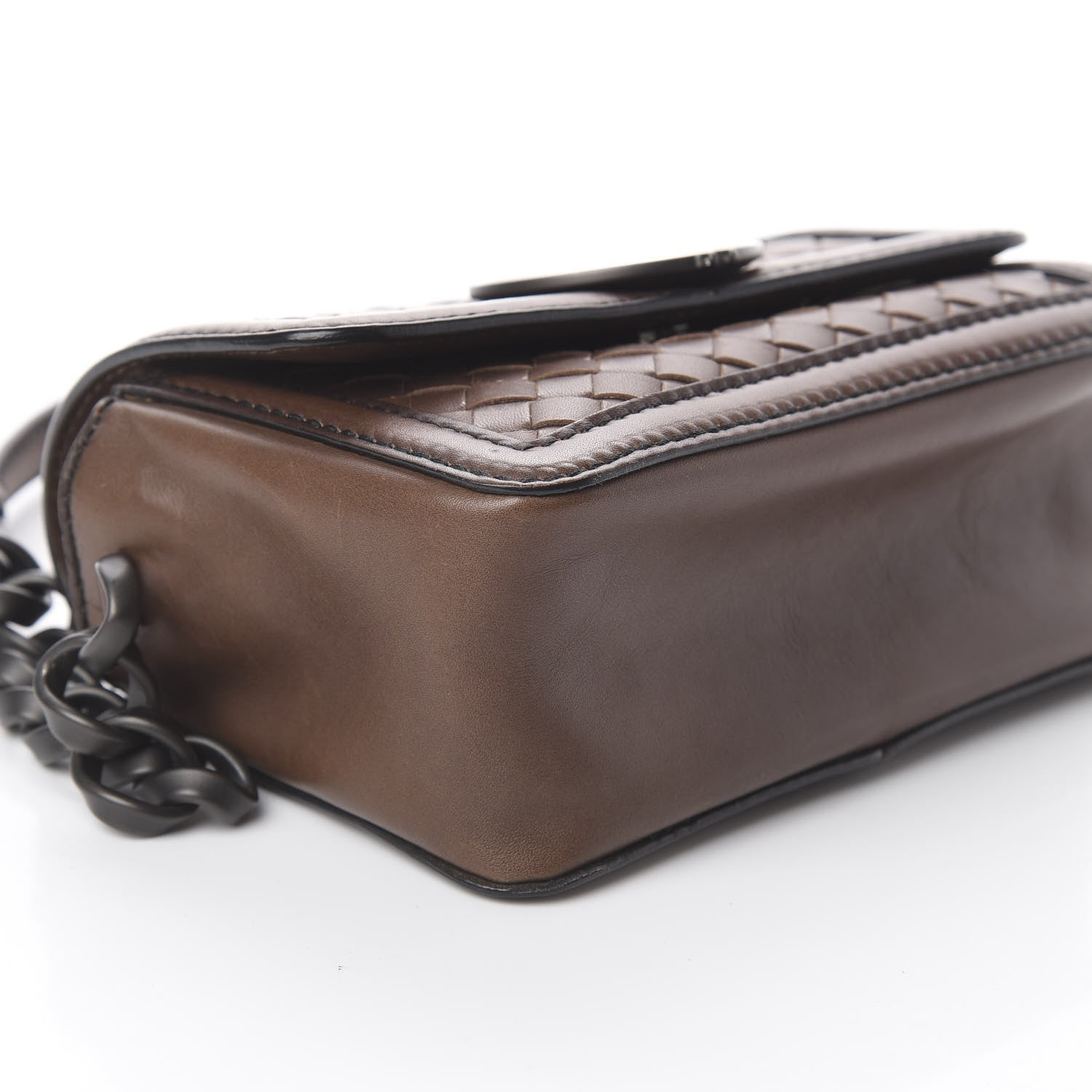 Bottega Veneta Nappa Intrecciato Border Sphere Flap Bag Brown 5 of 8