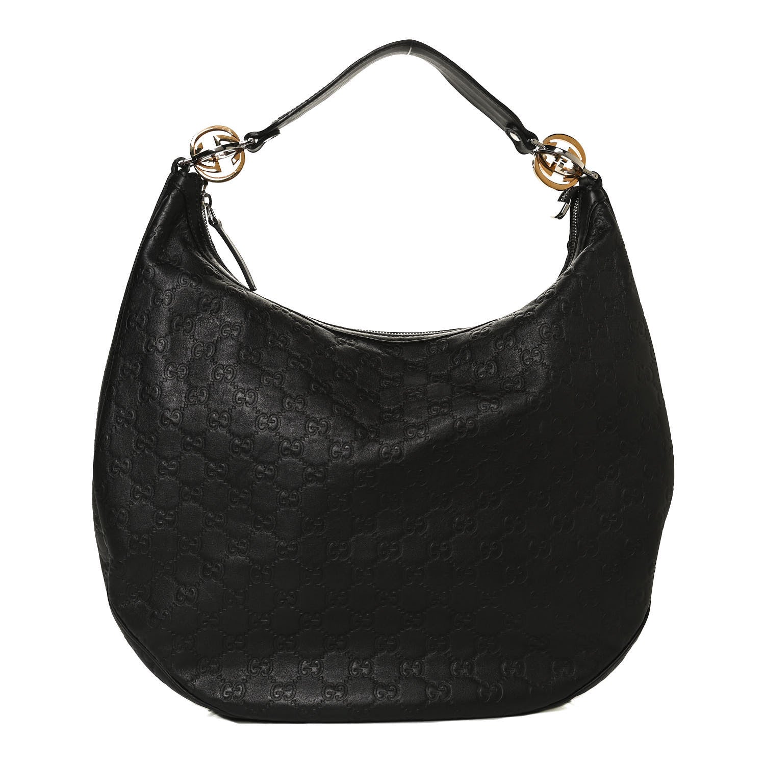 Gucci Guccissima Large GG Twins Hobo Black 1 of 13